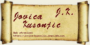 Jovica Kusonjić vizit kartica